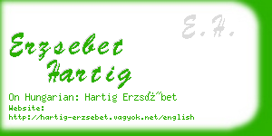 erzsebet hartig business card